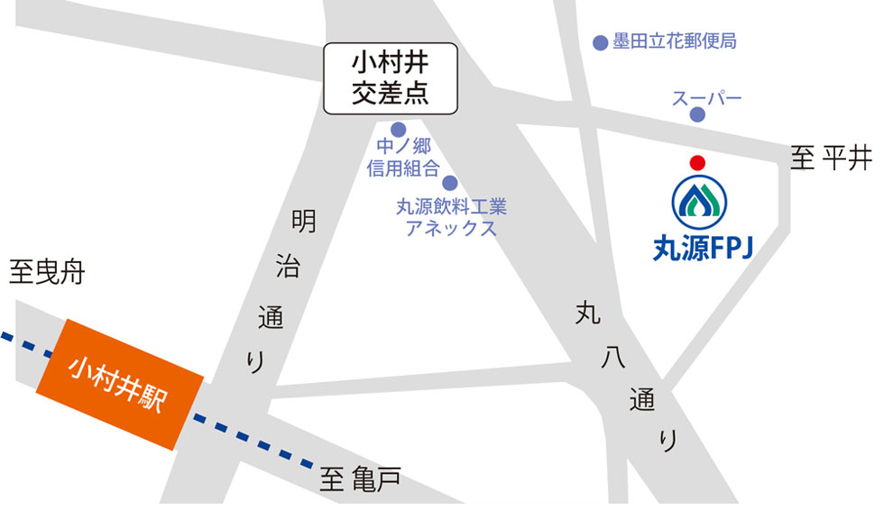 丸源エフピージェー株式会社の地図